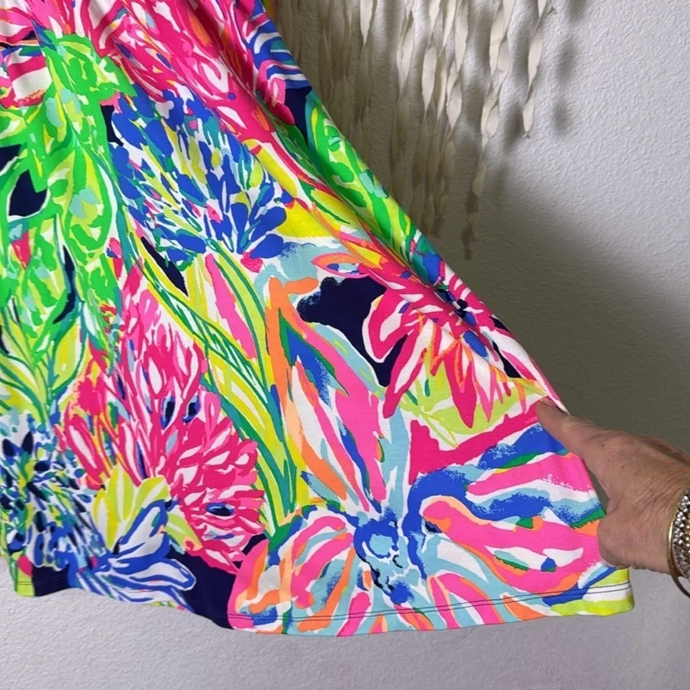 Lilly Pulitzer Long Sleeve Fit N Flare Floral Mini Dress Size XS - Picture 9 of 10